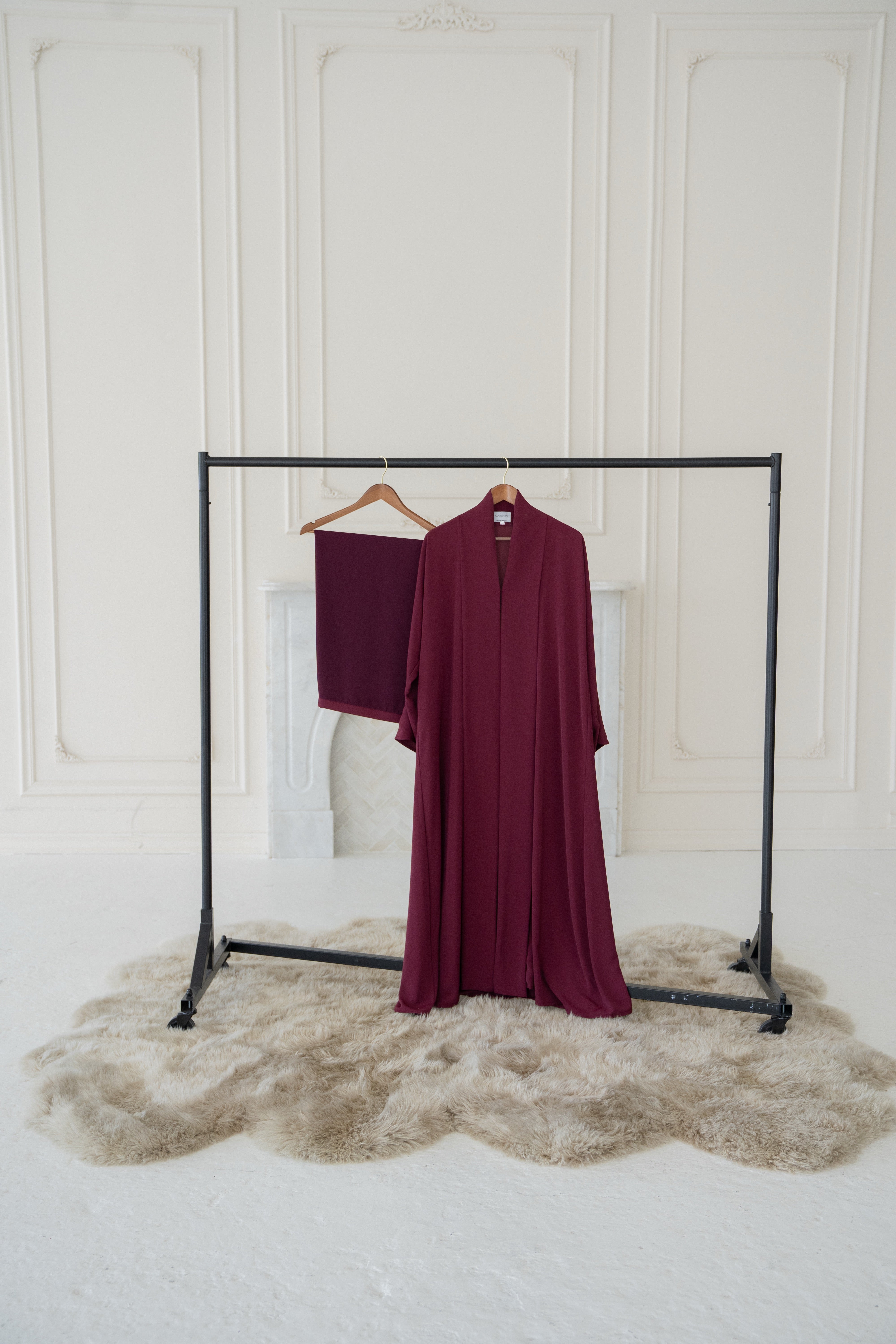 Burgundy Abaya