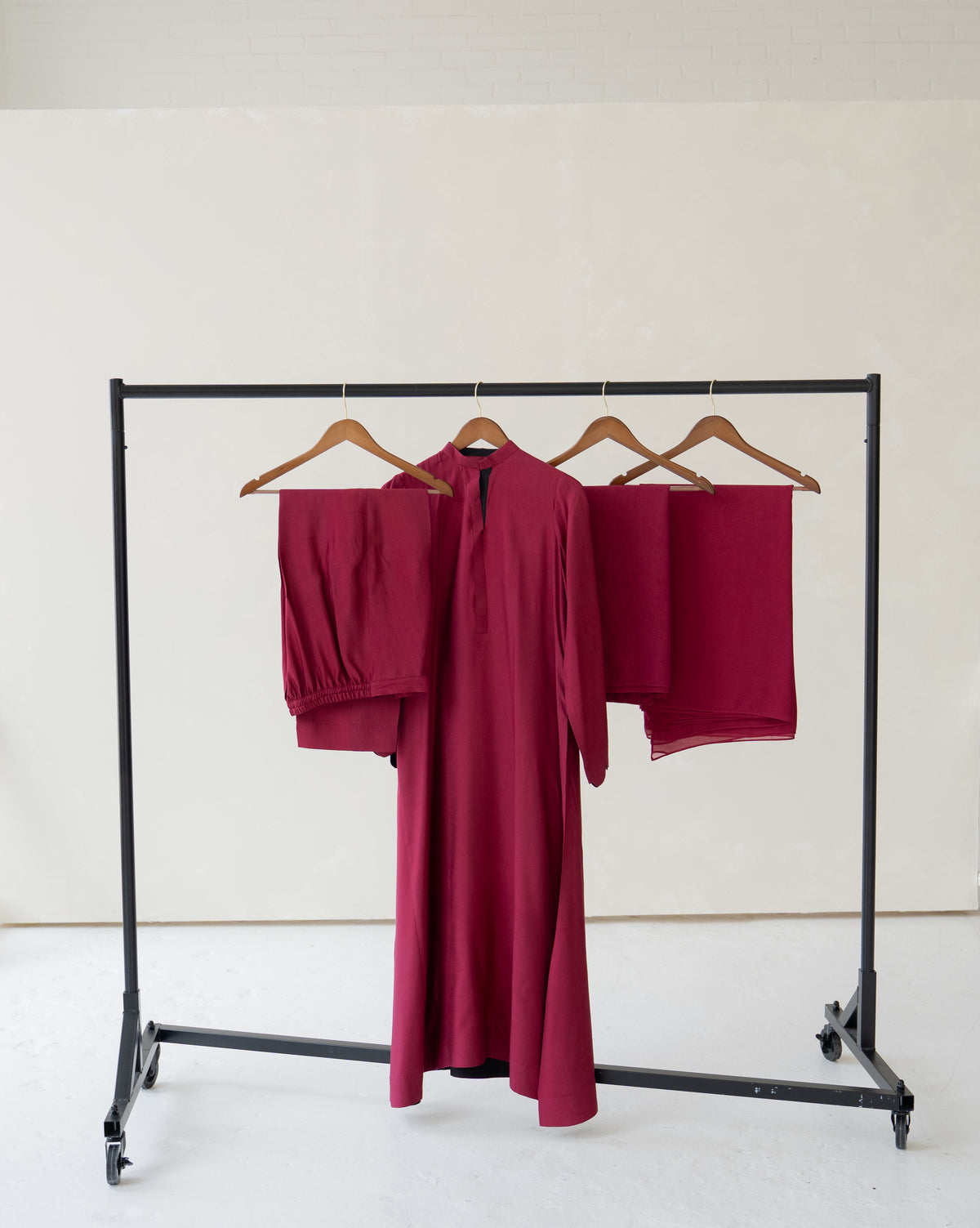 Burgundy Natural Co-Ords Set