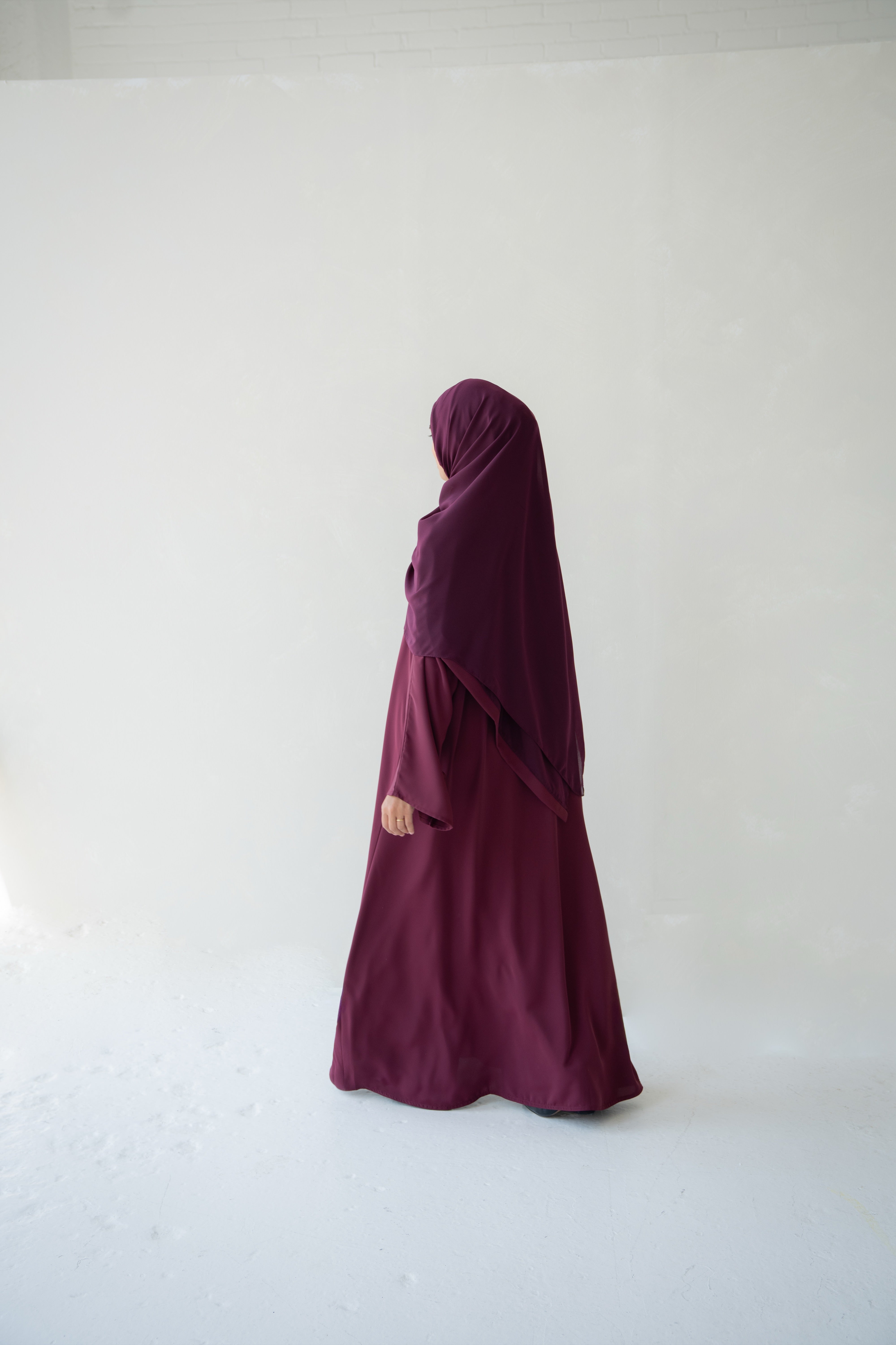 Burgundy Abaya