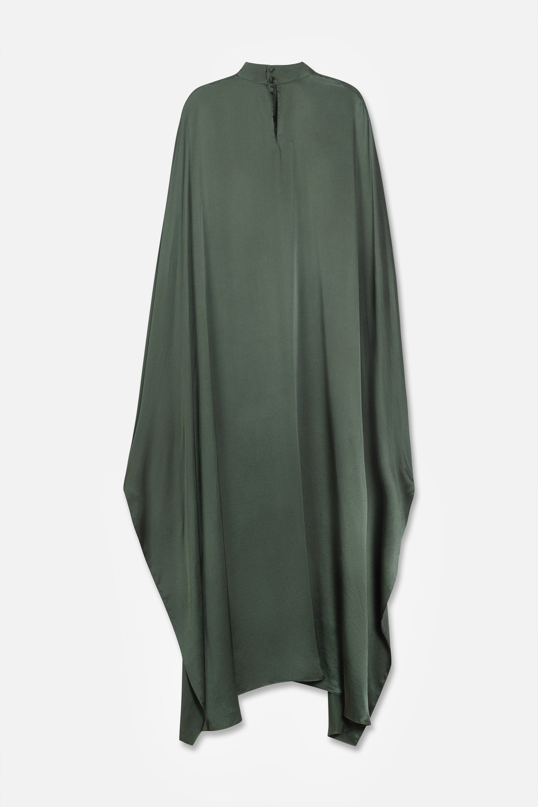 Khadijah Silk Draped Cape | Moss