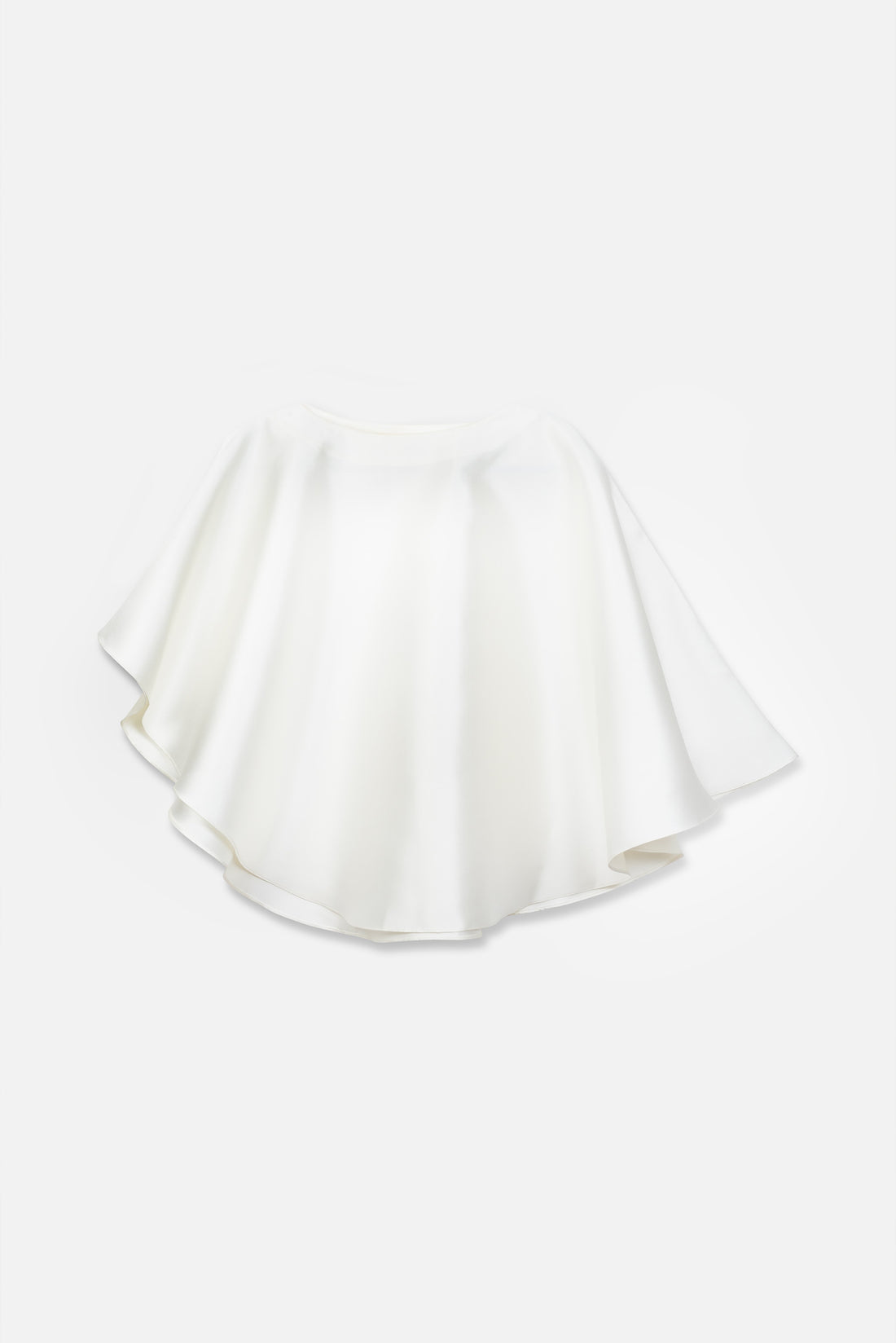 Khadijah Mikado Asymmetric Capelet | Ivory